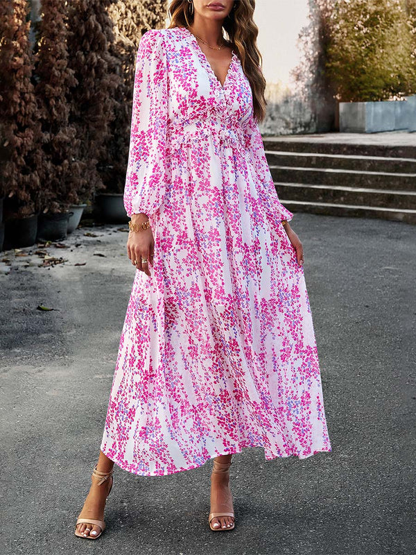 Long Sleeved Chiffon Dress