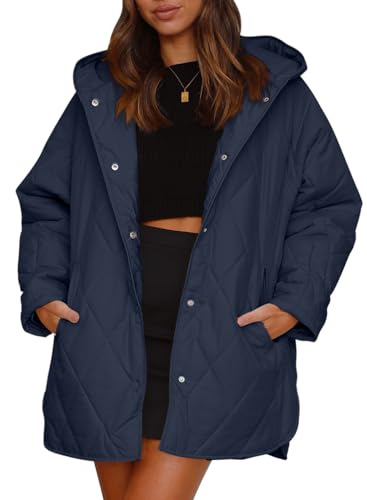 2023 Winter Coat for Women Diamond Quilted Hooded Lightweight Jackets