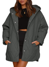 2023 Winter Coat for Women Diamond Quilted Hooded Lightweight Jackets