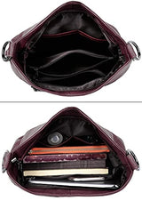 Genuine Leather Shoulder Bag Stylish Hobo Purse Womens Crossbody Bag Travel Top-Handle Handbag