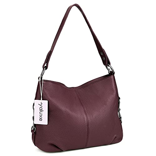 Genuine Leather Shoulder Bag Stylish Hobo Purse Womens Crossbody Bag Travel Top-Handle Handbag