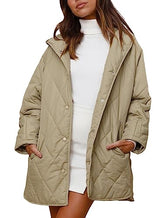 2023 Winter Coat for Women Diamond Quilted Hooded Lightweight Jackets