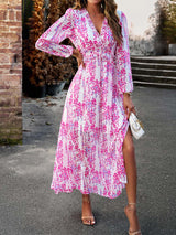 Long Sleeved Chiffon Dress