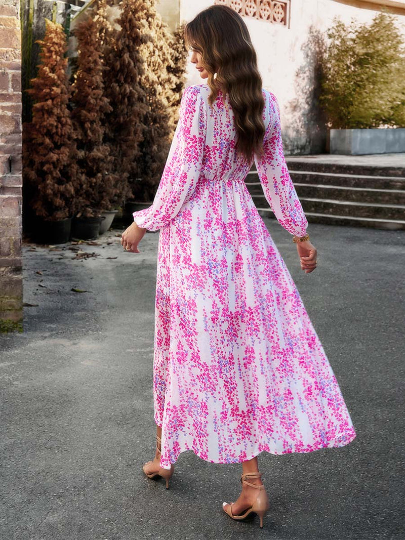 Long Sleeved Chiffon Dress